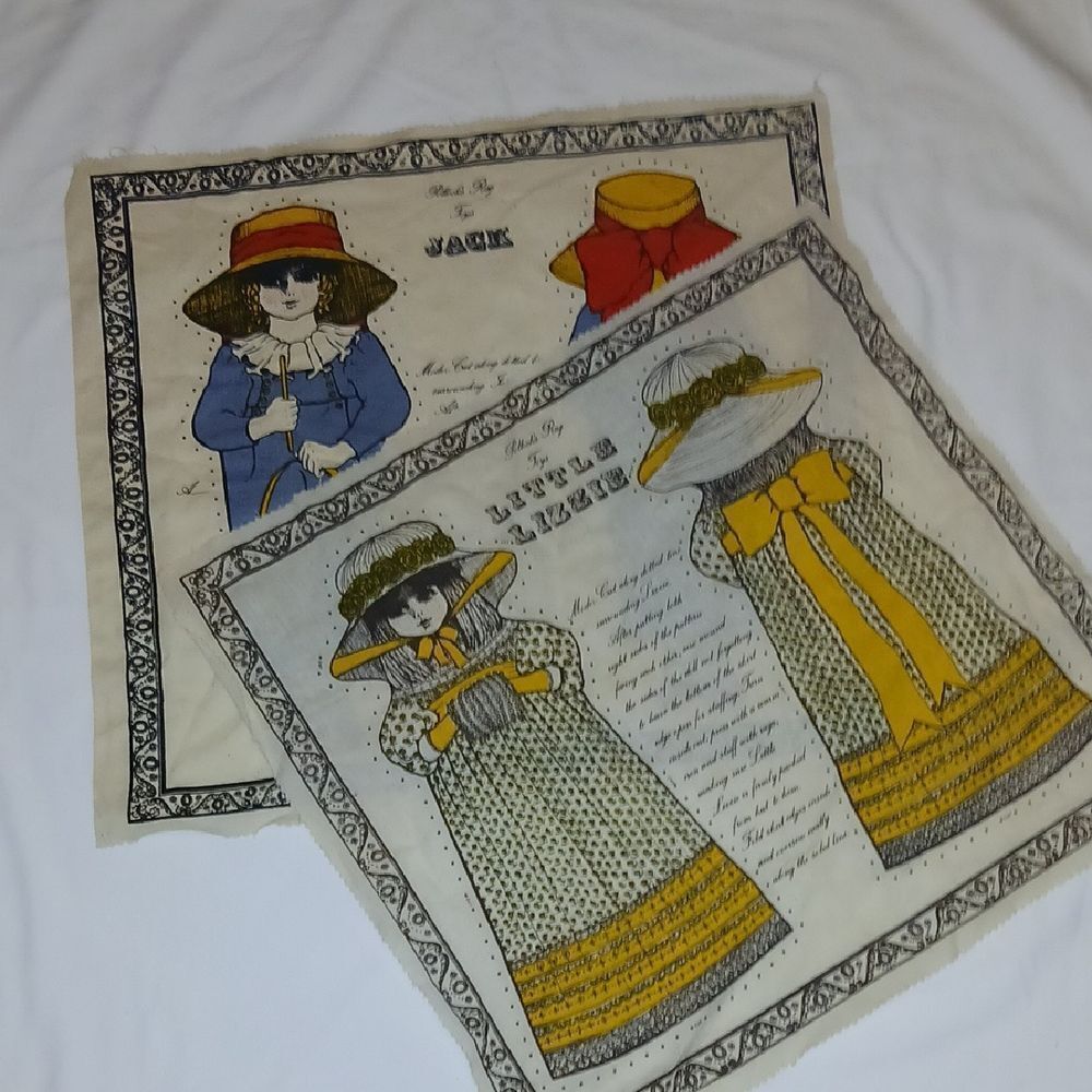 Vintage Cuttout Cotton Stuff Dolls